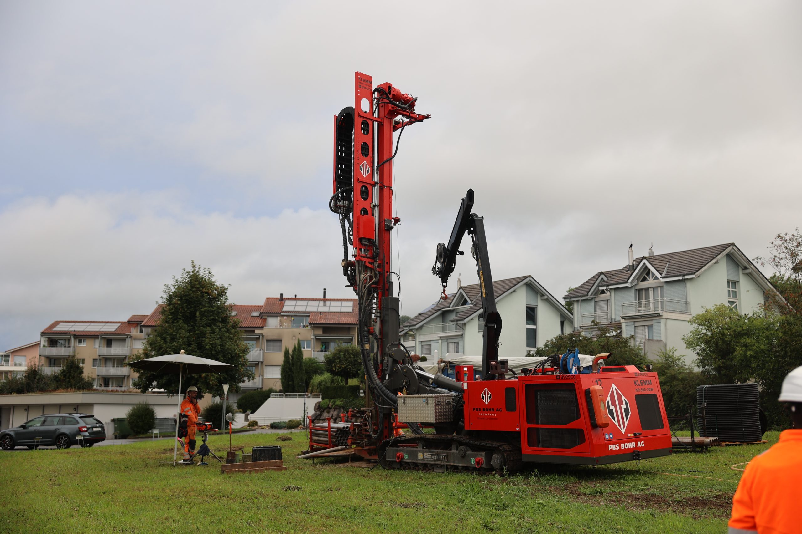 Erdwärmesonden-Bohrung in Schenkon LU.